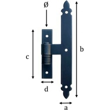 GALBUSERA Kovaný pant model 1773 - jemně šedá
