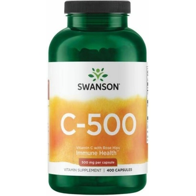 Swanson Vitamín C so šípkami 500 mg 250 kapsúl