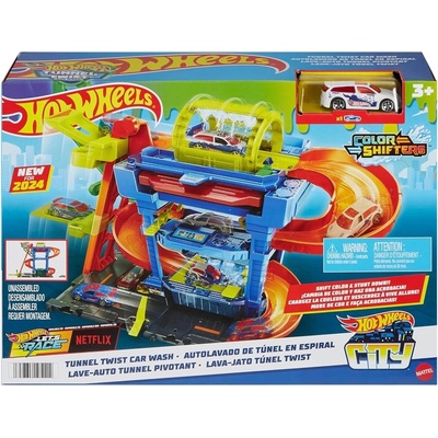 Mattel Игрален комплект Hot Wheels City - Автомивка с промяна на цвета (HTN80)