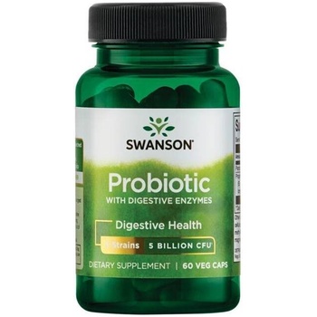 Swanson Probiotic with Digestive Enzymes, 60 капсули, Swanson