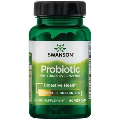 Swanson Probiotic with Digestive Enzymes, 60 капсули, Swanson