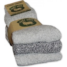 Ponožky z ovčí vlny šedé sada 3 páry