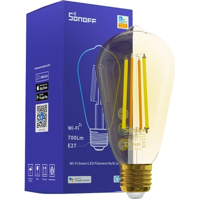 Sonoff B02-F-ST64 Wi-Fi stmívatelná bílá LED filament žárovka