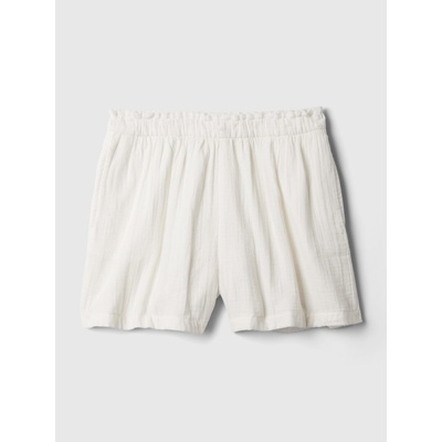 GAP 879807-03 Dětské mušelínové kraťasy Bílá