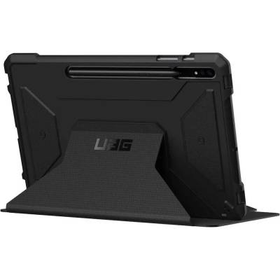 Urban Armor Gear Gear Metropolis Case - удароустойчив хибриден кейс от най-висок клас за Samsung Galaxy Tab S8, Galaxy Tab S7 (черен)