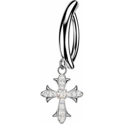 Šperky4U Visací piercing do pupíku s křížkem WP0135