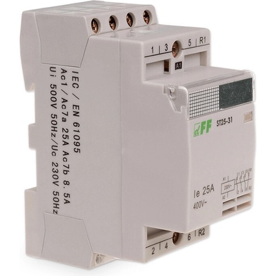 ST25-31 - Elektromagnetický stýkač, 230V, 25A, 3x NO + 1x NC, AC1: 9kW / AC3: 2,2kW