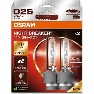 OSRAM XENONOVÁ VÝBOJKA XENARC D2S XN2 NIGHT BREAKER LASER +220% 66240XN2-2HB