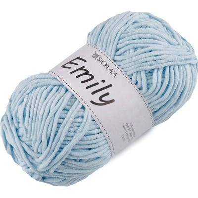 Pletací žinylková příze Emily 100 g Varianta: 12 (14) modrá světlá, Balení: 1 ks