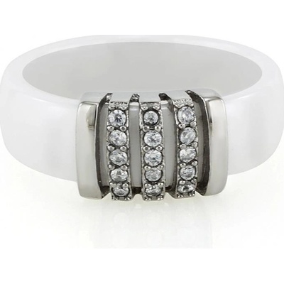 MPM prsten z chirurgické oceli Ring 7831 Ceramic
