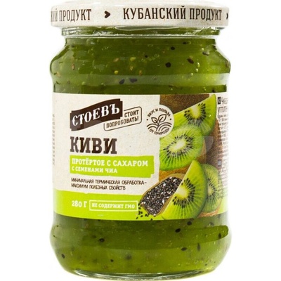 Stoev Kiwi protřené s cukrem a semínky chia 280 g