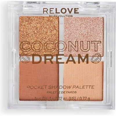 Revolution Beauty RELOVE By Revolution Pocket Size Eyeshadow Palette Coconut Dream Сенки палитра 2, 88gr