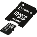 Pamäťové karty Transcend microSDHC 4GB class 4 + adapter TS4GUSDHC4