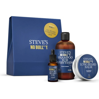 Steves All Beard Everything Box šampon na vlasy a vousy 250 ml + olej na vousy 30 ml + balzám na vousy 50 ml