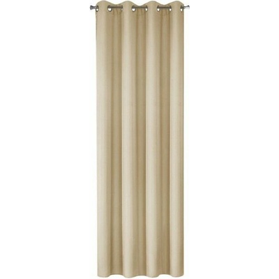 Mybesthome EASY TOP dekorační závěs s kroužky 140 × 250 cm, béžový, 1 ks