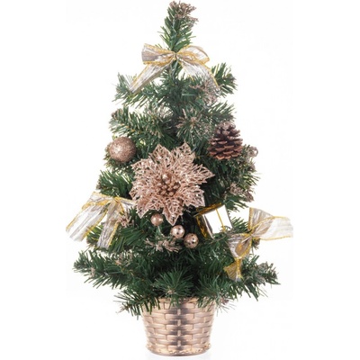 MagicHome Stromček Vianoce ozdobený bronzový 40 cm – Hledejceny.cz