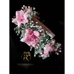Radi handmade Широка диадема с розови рози (603)