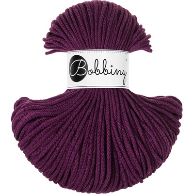 Bobbiny bavlněná šňůra JUNIOR 3mm Aubergine
