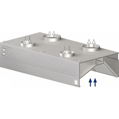 STALGAST Nástěnná skříňová rekuperační digestoř 3900x1200x450 mm