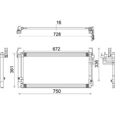 Kondenzátor, klimatizace MAHLE AC 265 000S (AC265000S)