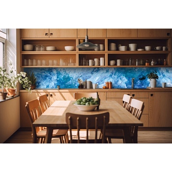 DIMEX ART s. r. o Фототапет за кухня - син абстракт 420 x 60 см