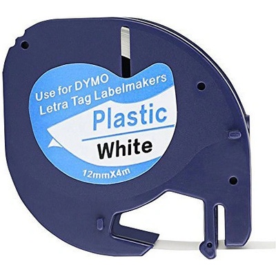 Kompatibilná páska s Dymo 59422,S0721560 / 91221,S0721660, 12mm x 4m, čierna tlač / biely podklad