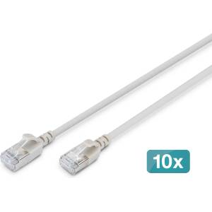 ASSMANN CAT6A F-FTP пач кабел 0, 5 м, сив (опаковка от 10 броя) (DK-1632-A-005S-10)