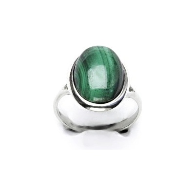 Čištín stříbrný přírodní malachit T 1455