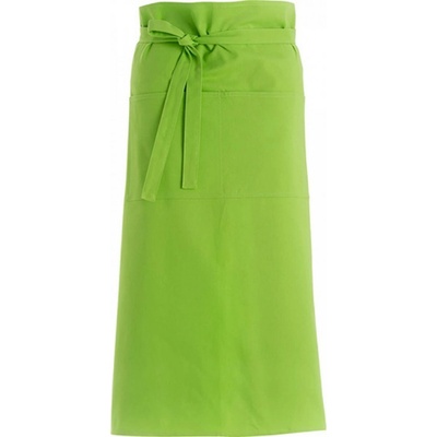 Bargear Dlouhá barmanská keprová zástěra s dvojitou přední kapsou zelená limetka K514