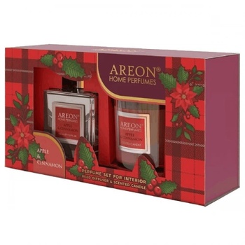 Areon Комплект Areon Ябълка и канела Ароматизатор парфюм + Свещ