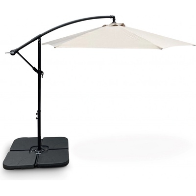 Nábytek Texim Set slunečník Hook 3m béžový + sada závaží – Hledejceny.cz