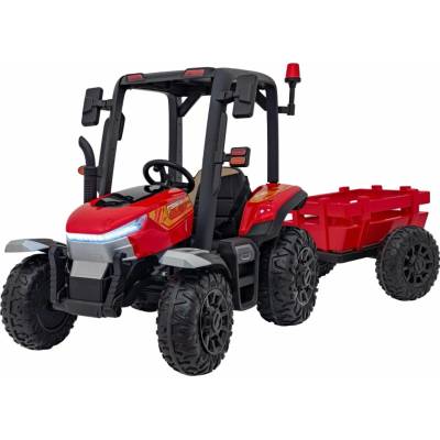 Mamido BLAST s prívesom 2x200W Detský elektrický traktor červená