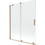 Mexen Velar двукрила плъзгаща преграда за баня 140 x 150 см, прозрачна, четкана (896-140-000-01-65)
