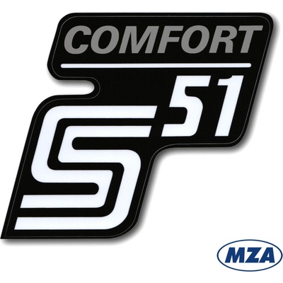 Nálepka schránky "COMFORT", STŘÍBRNÁ (MZA) - Simson S51
