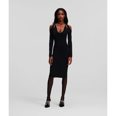 Karl Lagerfeld Cut Out Dress čierna