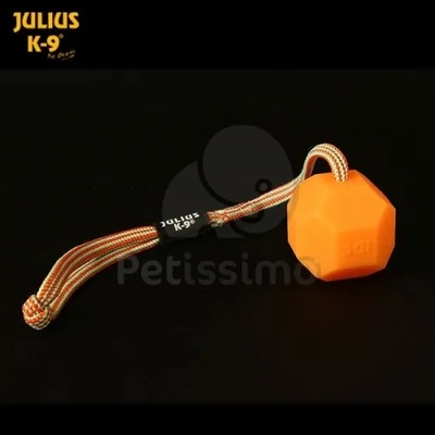 Julius-K9 IDC флуоресцентна топка с корда - оранжева Ø 60 мм