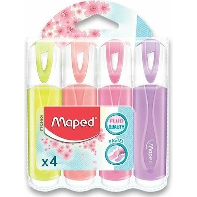 Maped Fluo Peps Pastel sada 4 farieb 742546