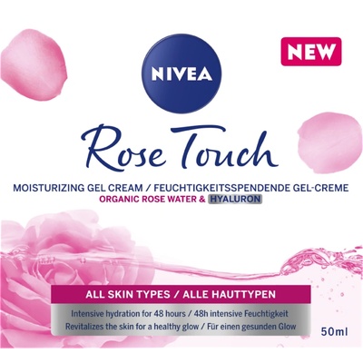 Nivea Rose Touch Хидратиращ дневен крем Дневен крем дамски 50ml