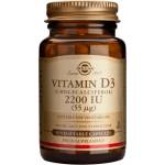 Solgar Хранителна добавка Витамин Д3 2200IU , Solgar Vitamin D3 2200IU (55ug) 50vegetable caps