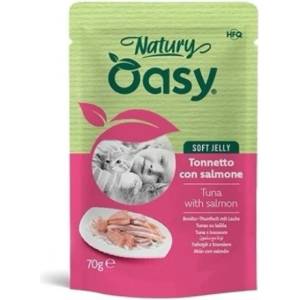 Oasy Cat Natury Soft Jelly Tuna With Salmon - пауч за котки с риба тон и сьомга 70 гр - Италия WON84619