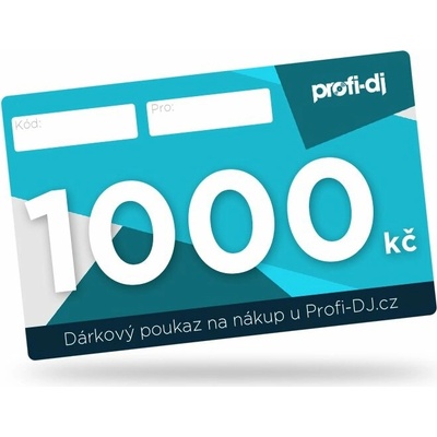 ProfiDJ Darčekový poukaz v hodnote 1000 Kč