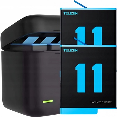 Telesin 3-slot Box nabíječka na GoPro Hero 9 / Hero 10 + batérie 2ks GP-BNC-901 – Zboží Živě
