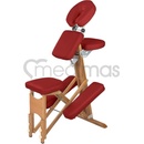 Medimas dřevěná skládací masérská židle Vigor barva červená