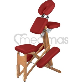 Medimas dřevěná skládací masérská židle Vigor barva červená