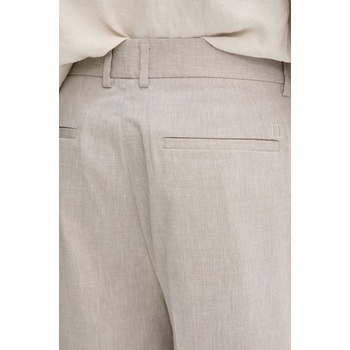 Les Deux Панталон с лен Les Deux мъжки в бежово със стандартна кройка LDM510159 (LDM510159)