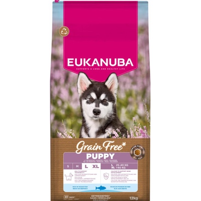 Eukanuba Grain Free Puppy Large & Giant Breed morské ryby 12 kg