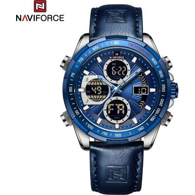 Naviforce Часовник naviforce mi-38644 - Син / Сребрист kp38644