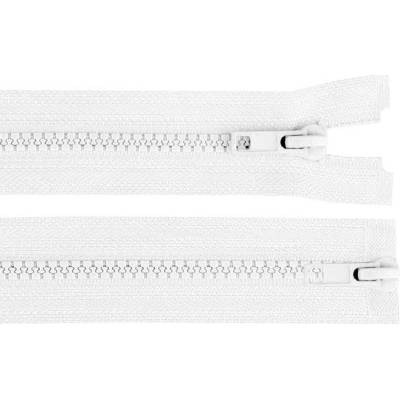 Stoklasa Zip kostěný No 5 dělitelný 2 jezdce / dvoucestný 80 cm bundový Balení: 1 ks, Varianta: 101 bílá 101 bílá