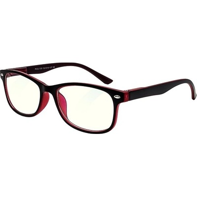 GLASSA Blue Light Blocking Glasses PCG 030, +0,00 dio, čierno-červené