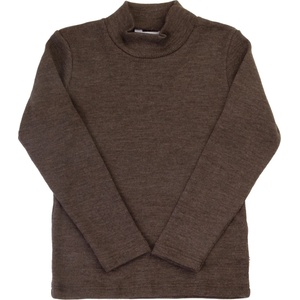 Joha Детски вълнен пуловер Joha Kid's Wool Blouse with Neck Merino base layer - Dark Brown - размер 150 (704-6199-0219)